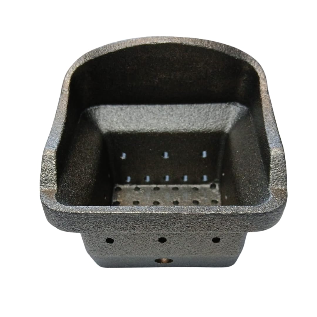 Brasero de hierro fundido para estufa de pellets, cesto con un espesor de 5,7 mm, rejilla perforada