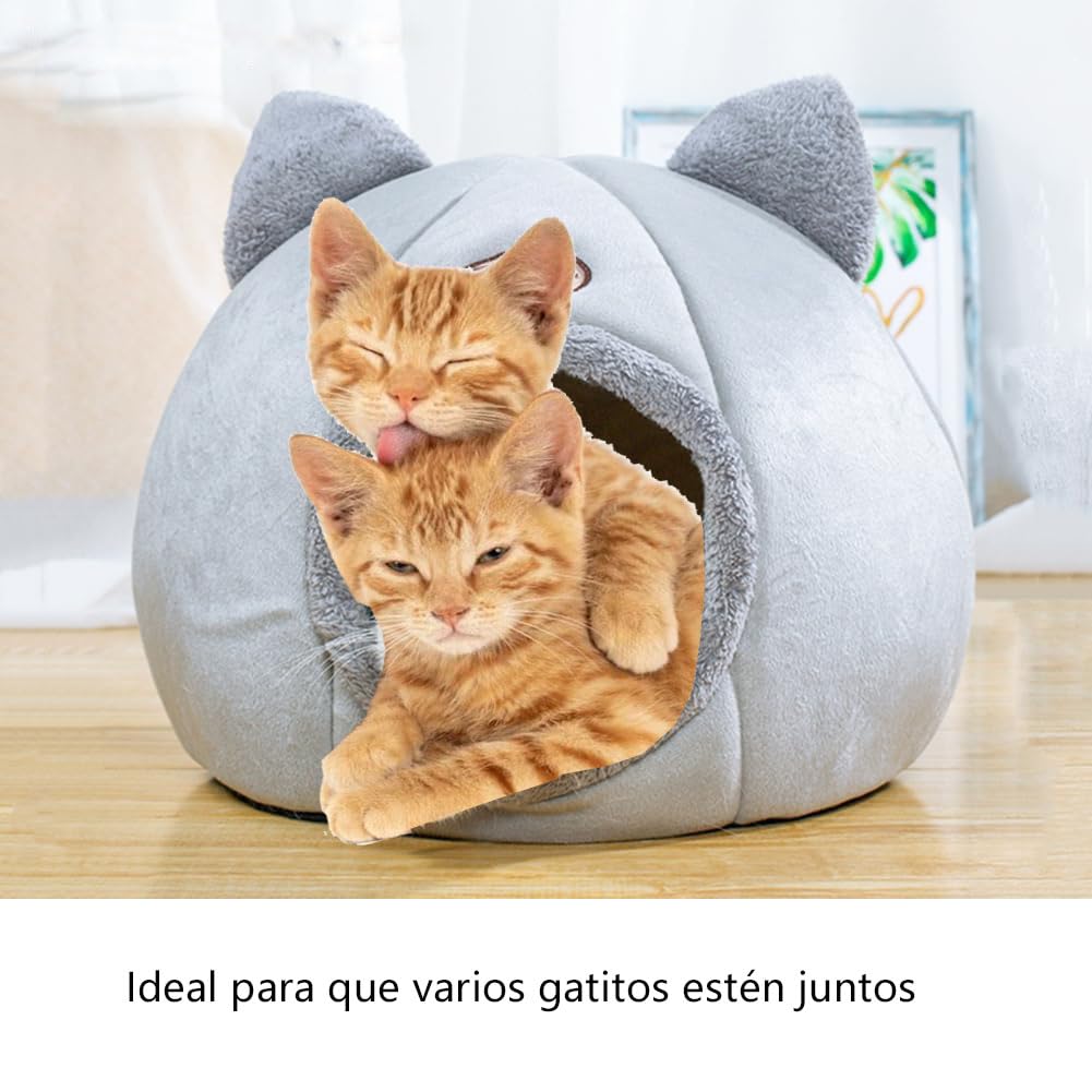 Voarge Letto per gatti, grotta nido, letto per gatti invernali, morbido caldo, letti per gatti, per cuscini rimovibili e lavabili, per criceti, conigli, cuccioli, conigli, coniglio d'India, gattino