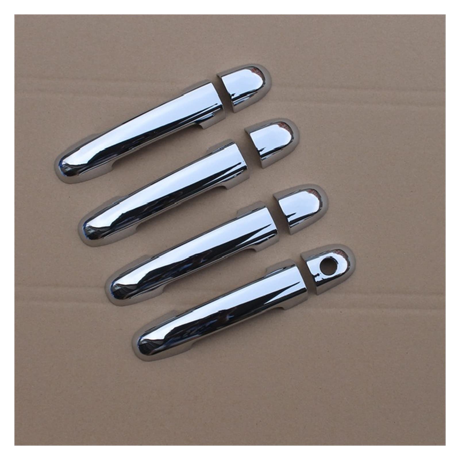 Rinkteea 1 Exterior Car Door Handle For Kia Soul 2010-2013 Chrome Carbon Fiber Car Door Handle Cover Trim(1)