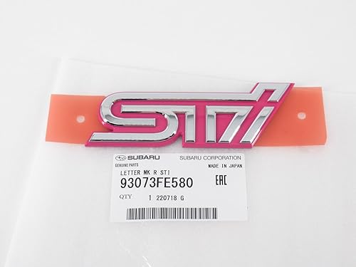 Miniatura 2 de Impreza WRX STi - Emblema para maletero trasero, color rosa y cromado, 93073FE580