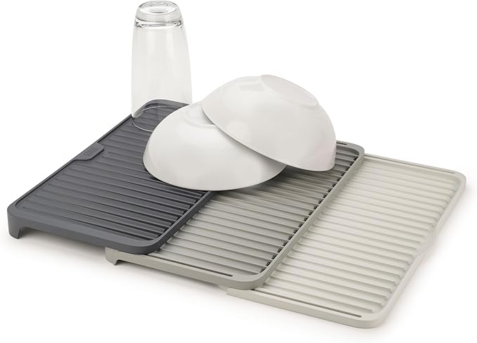 Joseph Joseph 3-stufiger erweiterbarer Abtropfkorb, kompakt – Grau