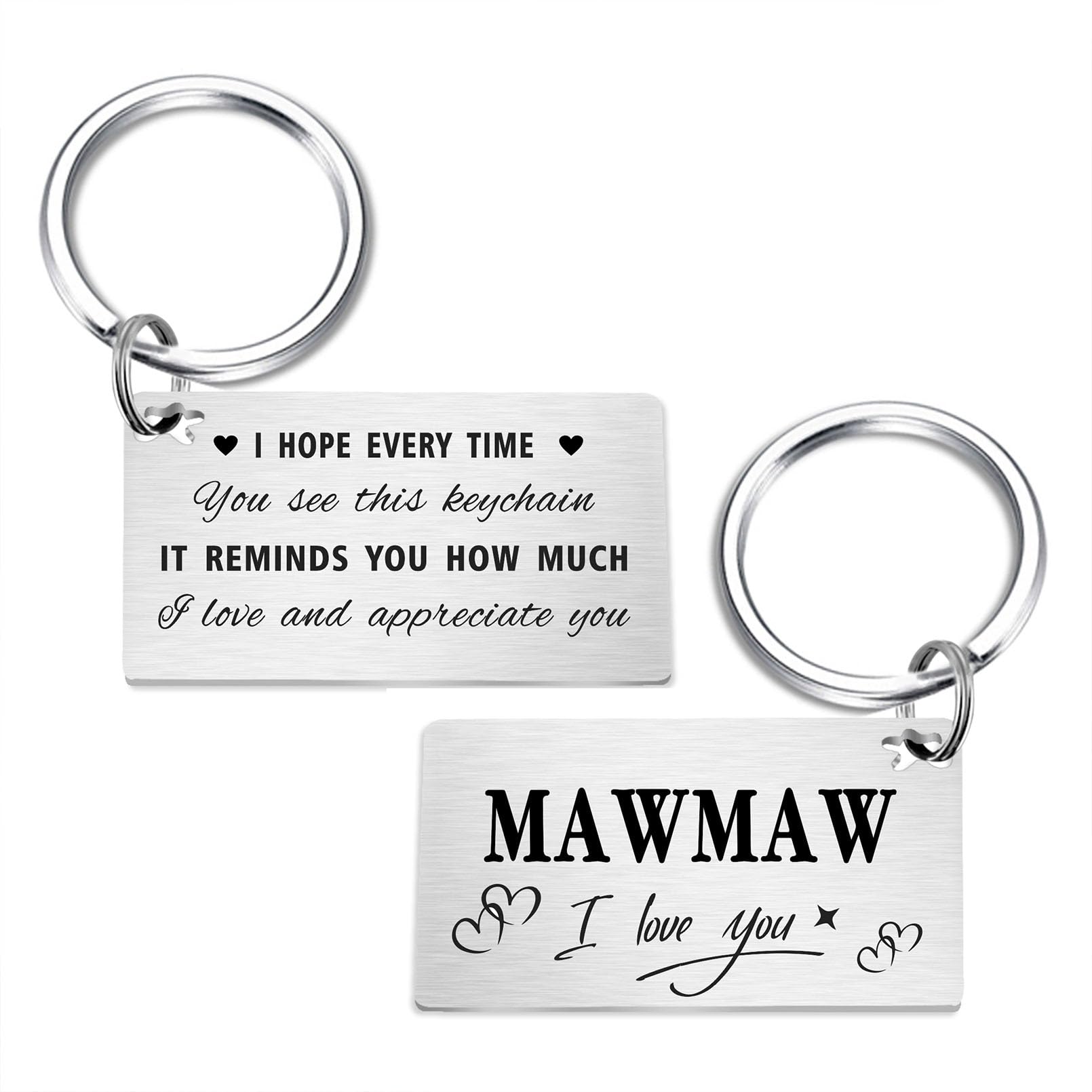 Valentines Day Gifts for Mawmaw- Mawmaw Birthday Mother's Day Keychain from Grandchildren- I Love My Mawmaw