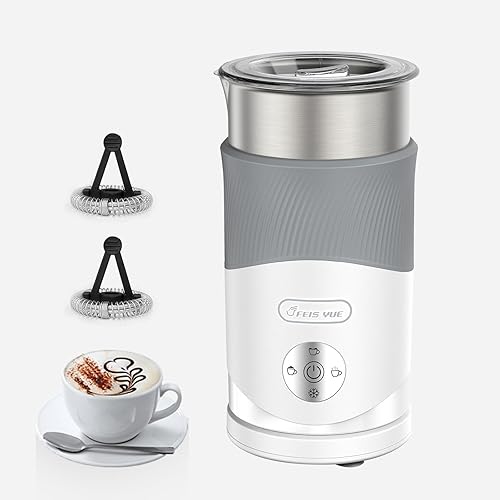Espumador de leche, vaporizador de leche 4 en 1, espumador de leche instantáneo de 12 onzas, calentador de leche para café, máquina de espuma fría,