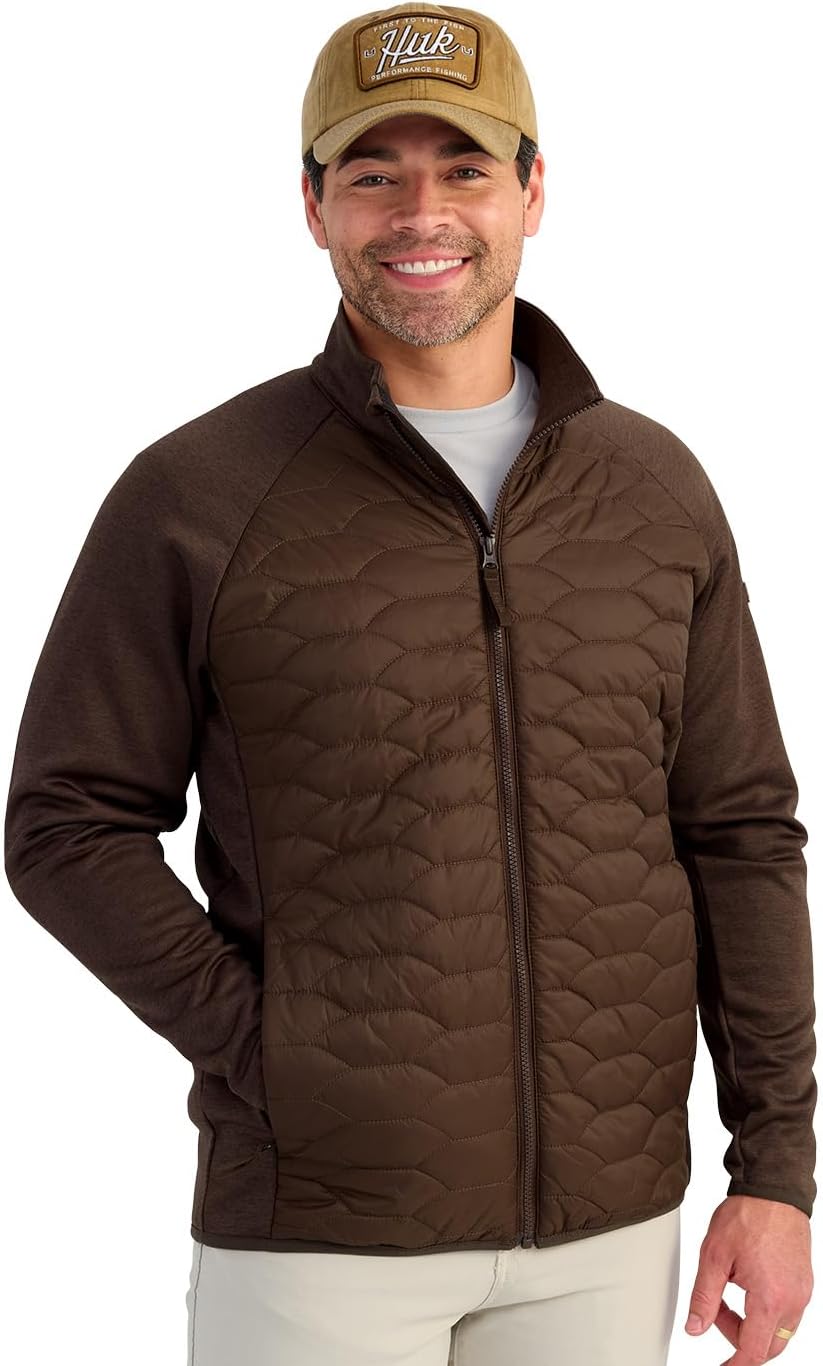 HUK - Men's Scale Hybrid Jacket, DWR Performance Fishing Jacket