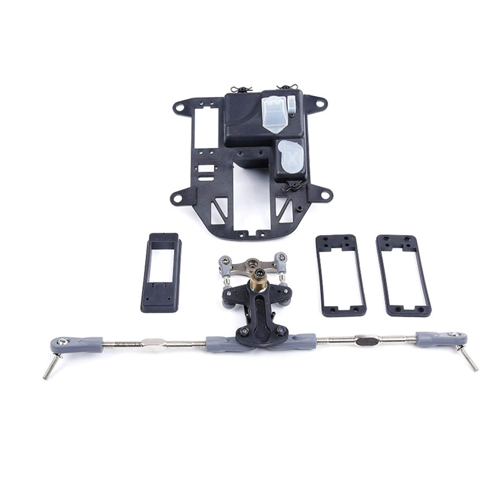 KBREE 1/5 Gas Rc Car Spare Parts Symmetric Steering Gear Kits 85272 Suitable for 1/5 Hpi Baja 5B Spare Parts (Color : Black) (Color : Black)