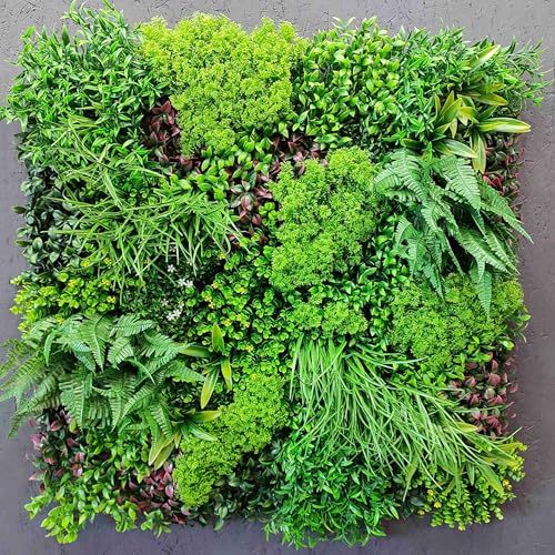 Unique Forest Arts Assorted Foliage Vertical Landscape Wall,Artificial Plant Wall,Green