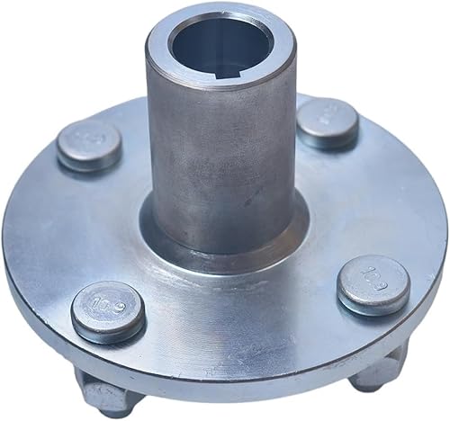 Miniatura 4 de Buje de eje vivo Go Kart de 4" x 4" con patrón de pernos y eje de 1" a 34" paso abajo