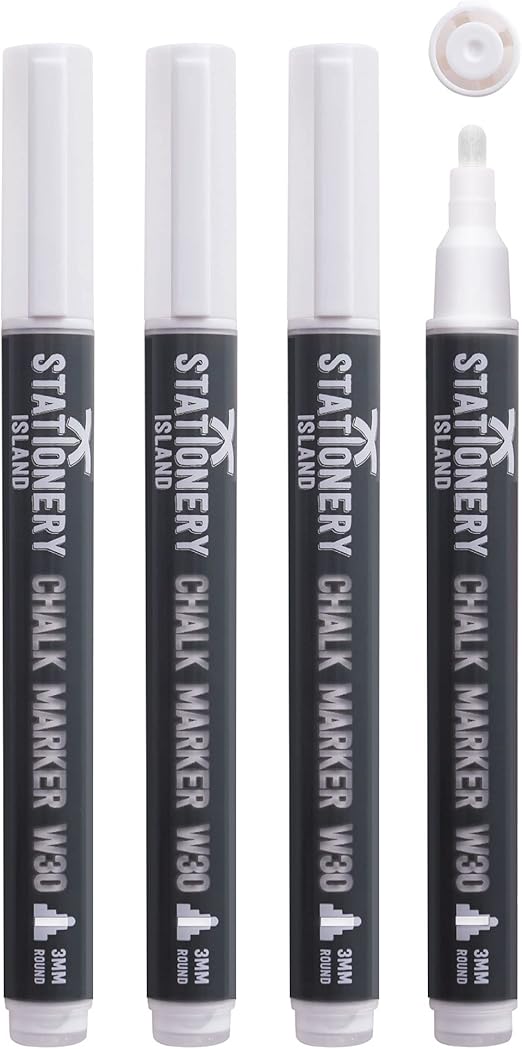 Pennarelli Gesso Liquido Nero - 4 Pezzi Cancellabili Per Lavagne, Vetro E Finestre - Foto 8