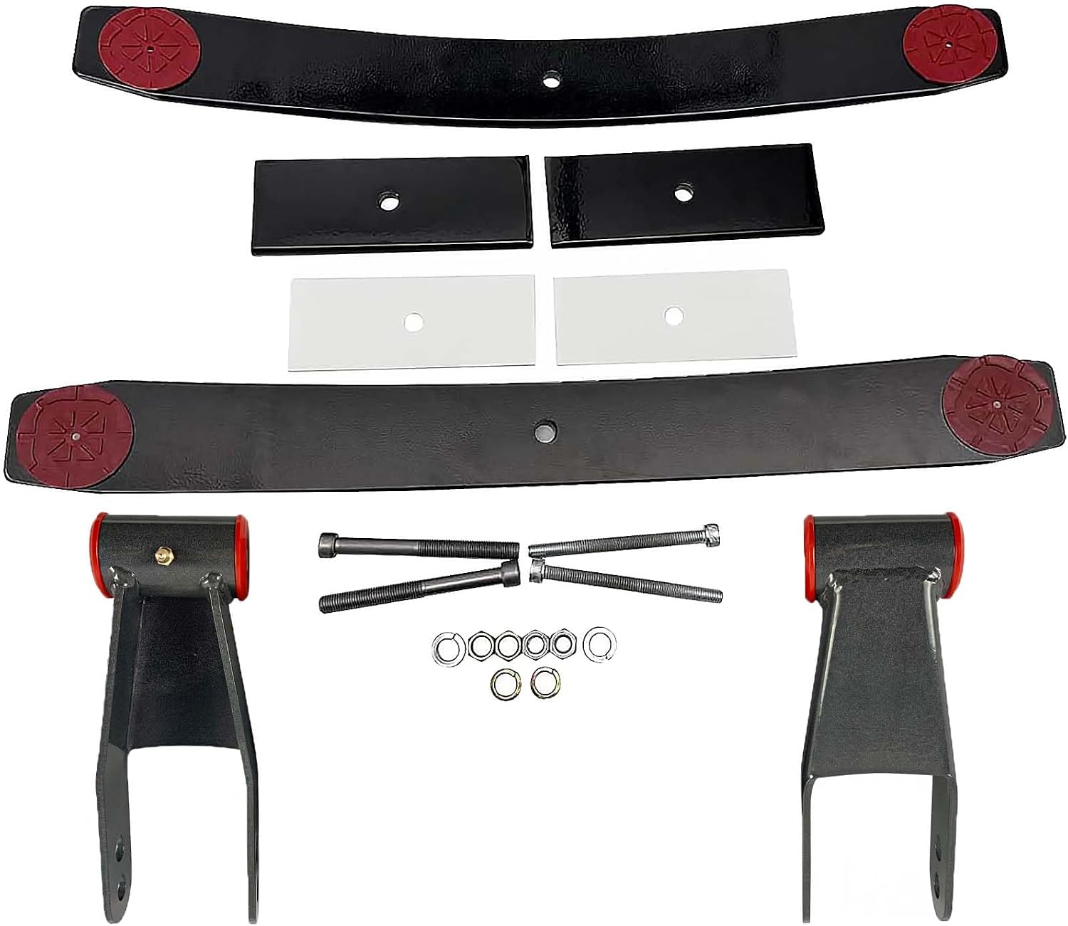 BST BSSP for 1987-2004 Dodge Dakota 2WD 4WD 2.5"-4" Rear leveling Lift Kit, 1"-2" Rear Lift Shackle & 1.5"-2" Rear Add A Leaf Lift Kit