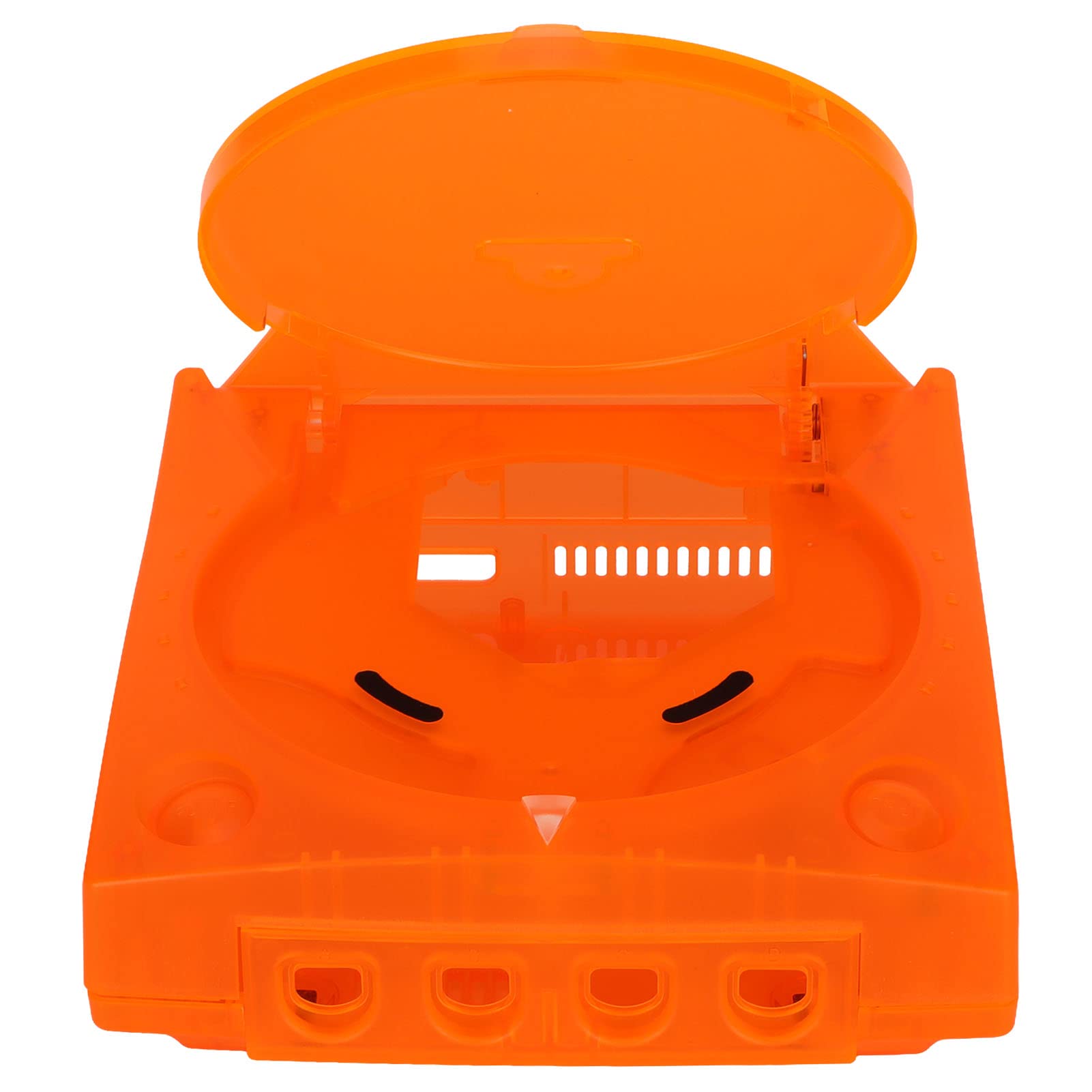 Coque de Remplacement pour Dreamcast DC, Coque de Protection en Plastique Orange translucide au Design rétro, Couverture Antichoc pour l’Avant et l’arrière de la Console