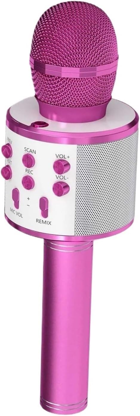 Genérico Karaoke Microphone, Birthday Gifts Ideas Year Old(Silver)