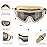 xaegistac Airsoft Goggles, Tactical Safety Goggles Anti Fog Military Eyewear with 3 Interchangable Lens for Paintball Riding Shooting Hunting Cycling (Khaki)