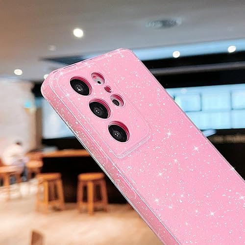 Miniatura 6 de MINSCOSE Funda compatible con Samsung Galaxy S21 Ultra, bonito color neón brillante, con purpurina, delgada, delgada, a prueba de golpes, funda de
