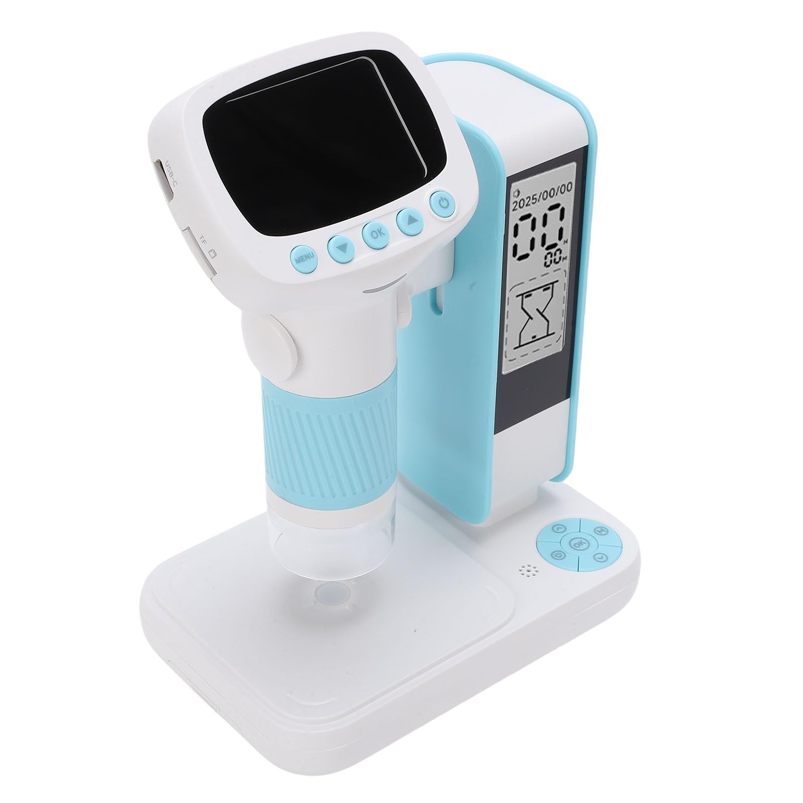 Alomejor Microscopio Infantil con Cámara, Pantalla de 2 Pulgadas y