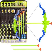 Kit 4 Super Arco Flecha Infantil 35cm 12 Dardos Grudam na Parede