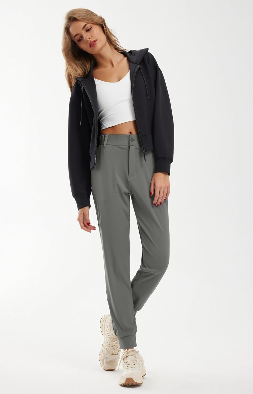 Libin Women's 4-Way Stretch Golf Joggers Pants with Pockets, Tapered Athletic Running Sweatpants, Work Dress Casual Slacks - Image 5