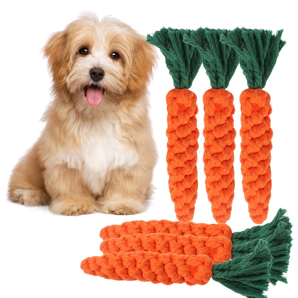 EMUST Dog Chew Toys 6PCS Carrot Rope Toys for Puppy Teeth Cleaning Aggressive Chewers Toys IQ Set (B08MLKF8TB) Amazon Price History, Amazon Price Tracker