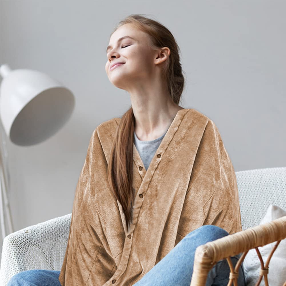 Coperta Elettrica USB Portatile, Morbida Coperta Elettrica di Flanella Accogliente, Coperta da Riscaldamento Portatile, Coperta a Scialle Caldo Riscaldato USB per Viaggi Invernali, Campeggio