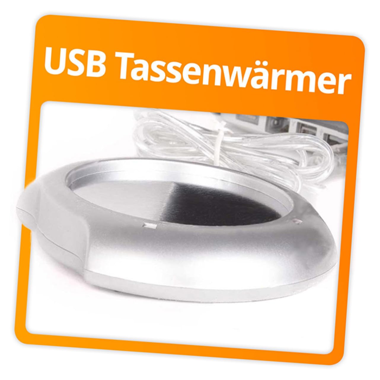 OFFSCH Desk Cup Warmer with 4 Port Hub Portable 10x9.5x2cm Keep Beverages Warm