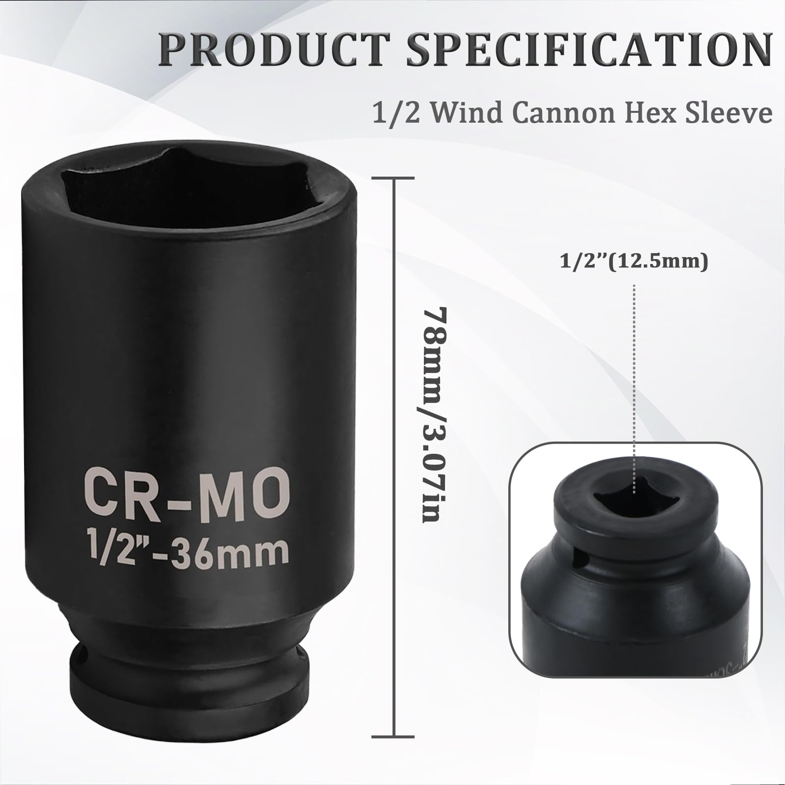 VBGURR Clé à Douille Hexagonale 1/2" CR-MO 32mm - Clé Écrou De Roue Et Essieu