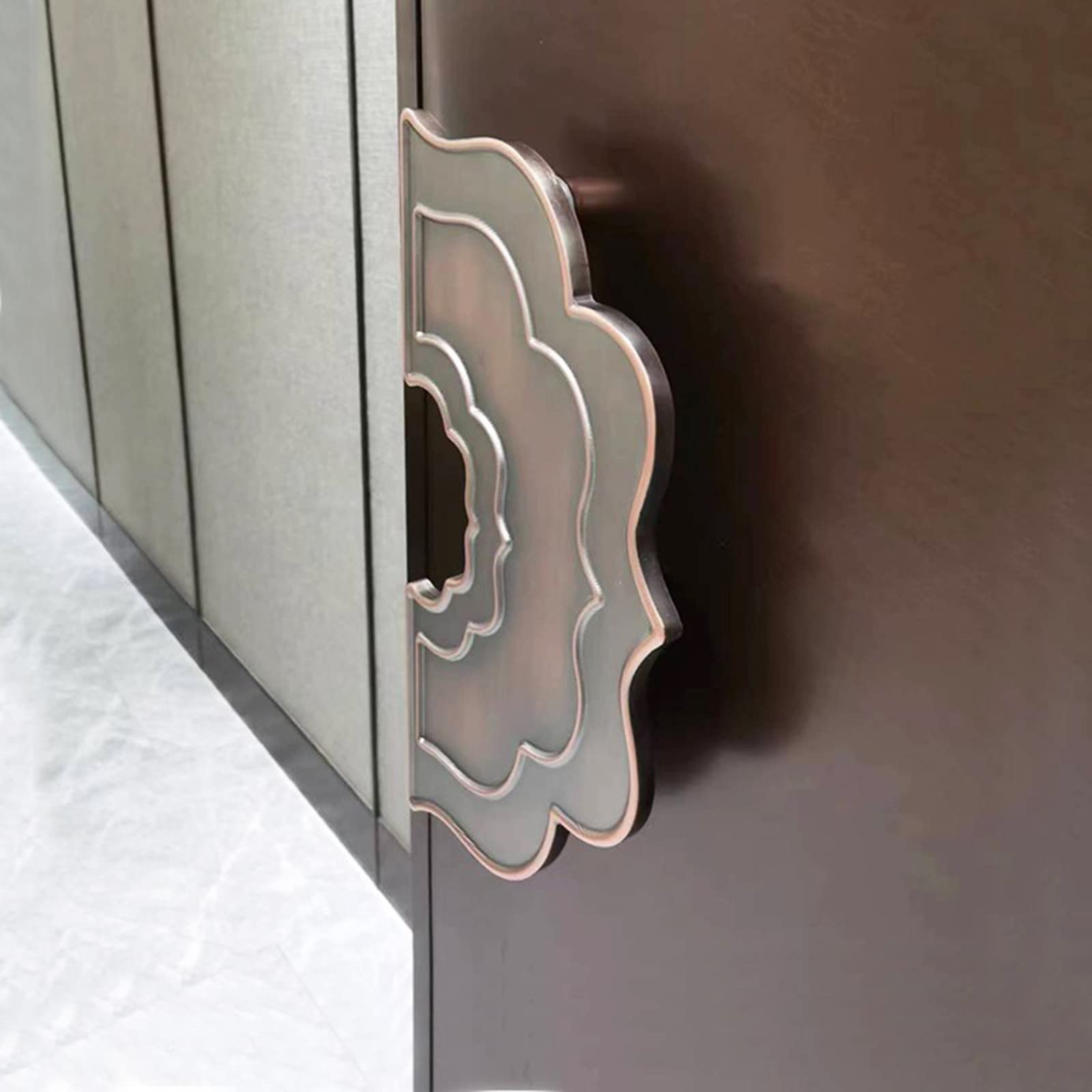 Poignée de porte de grange coulissante en cuivre rouge pour sublimer votre salon ou entrée