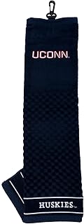 NCAA Embroidered Golf Towel, Checkered Scrubber Design, Embroidered Logo