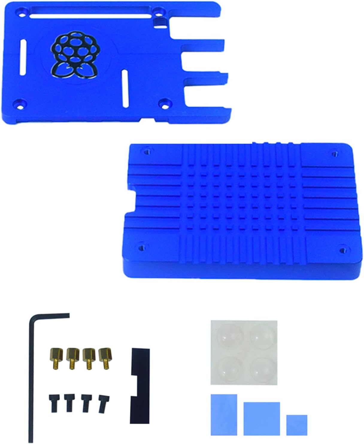 Aluminum Alloy Metal Case Enclosure Box with Passive Cooling for RPI 4 Model B Visible Indicators After Installation