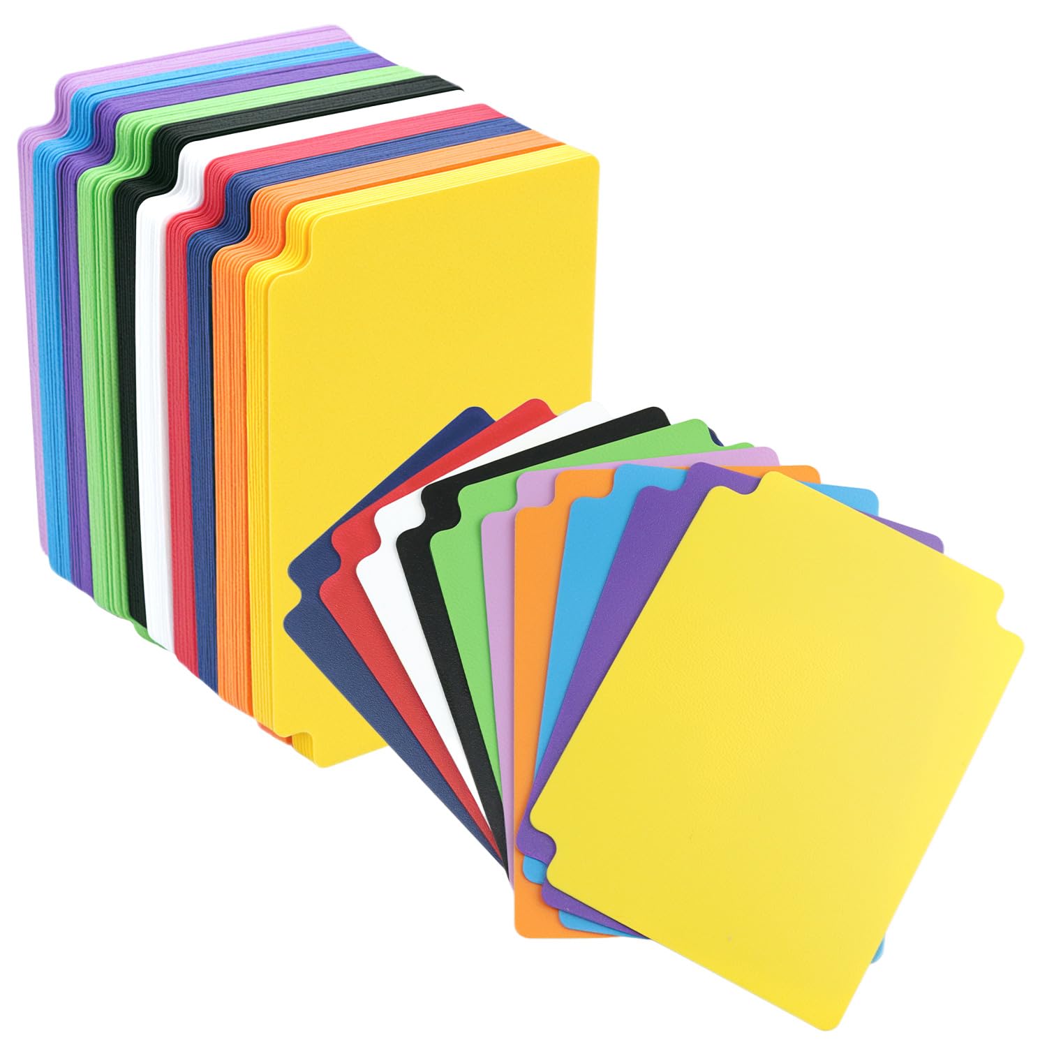 QWORK® 100 sztuk przegródek na karty, 93,3 x 69 mm, tworzywo sztuczne, do gier, kart sportowych