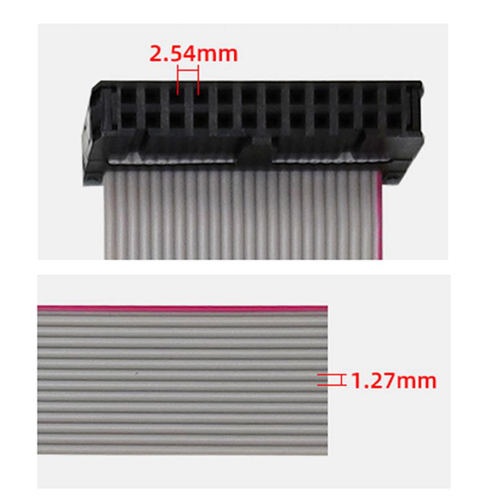 2.54mm Pitch Ribbon Cable 10-Foot 6-Conductor Flat Ribbon Cable For IDC ...