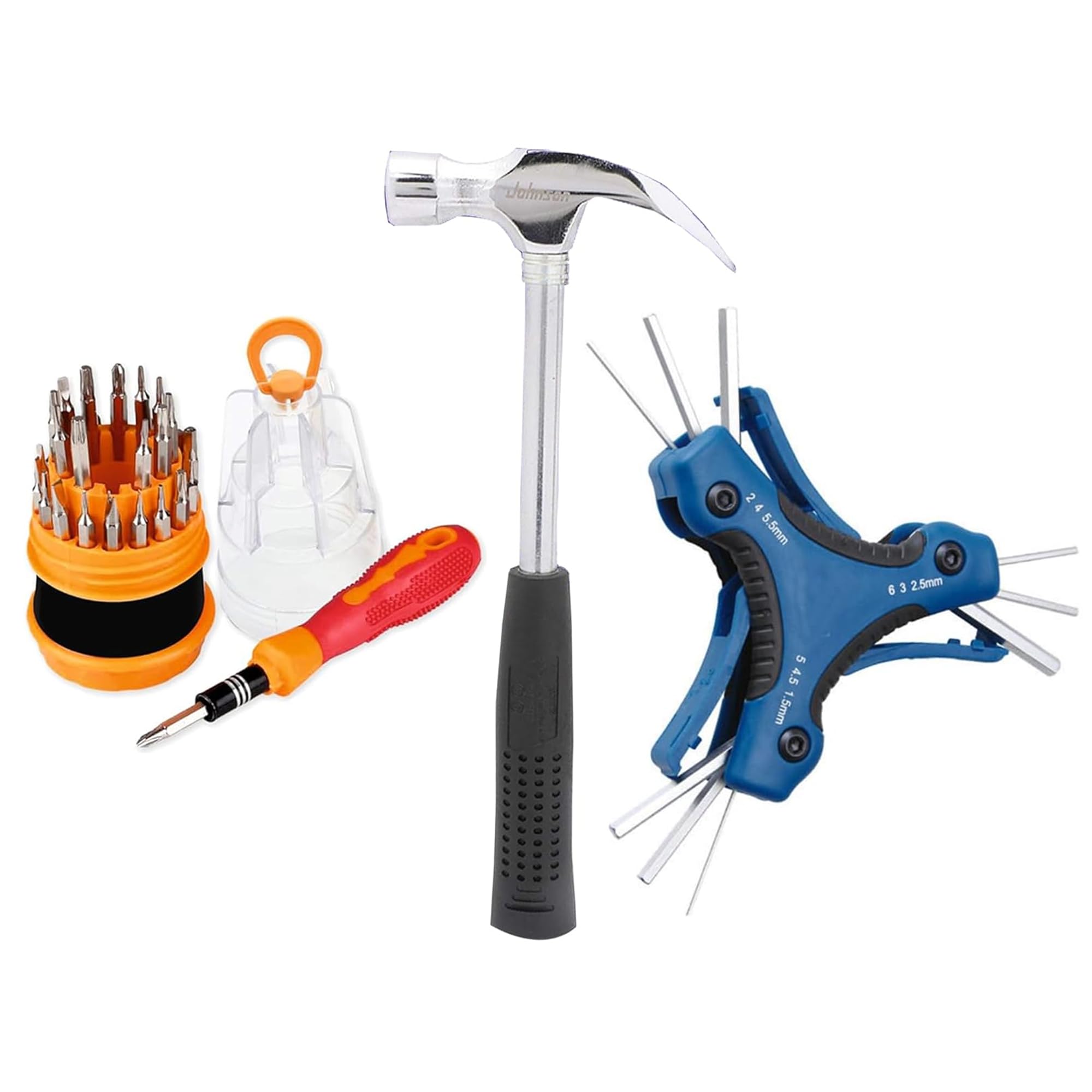 Sulfar Hand Tool Kit: Hammer & Screwdriver Combo -8