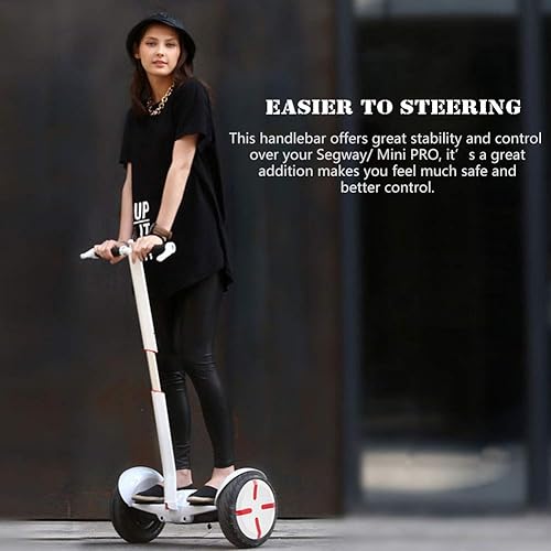 Vista 7 de ToLanbbt Extensión de manillar Rodillera para Segeay Ninebot Mini PRO con soporte para teléfono (blanco)