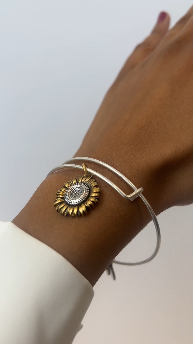 Amazon.com: Alex and Ani Sunflower Charm Bangle: Clothing, Shoes