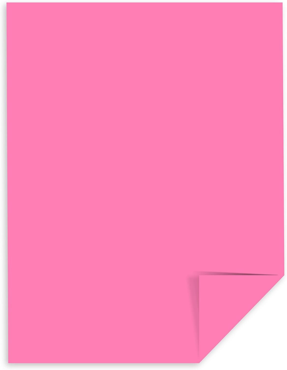 Astrobrights® Colored Card Stock, Bright Color Cover Paper, 8 1/2" x 11", FSC® Certified, 65 Lb, Pulsar Pink™, 250 Count (Pack of 1)