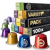 Variety Pack: 100 Nespresso Compatible Pods. 9 Different Varieties With Coffee Capsules