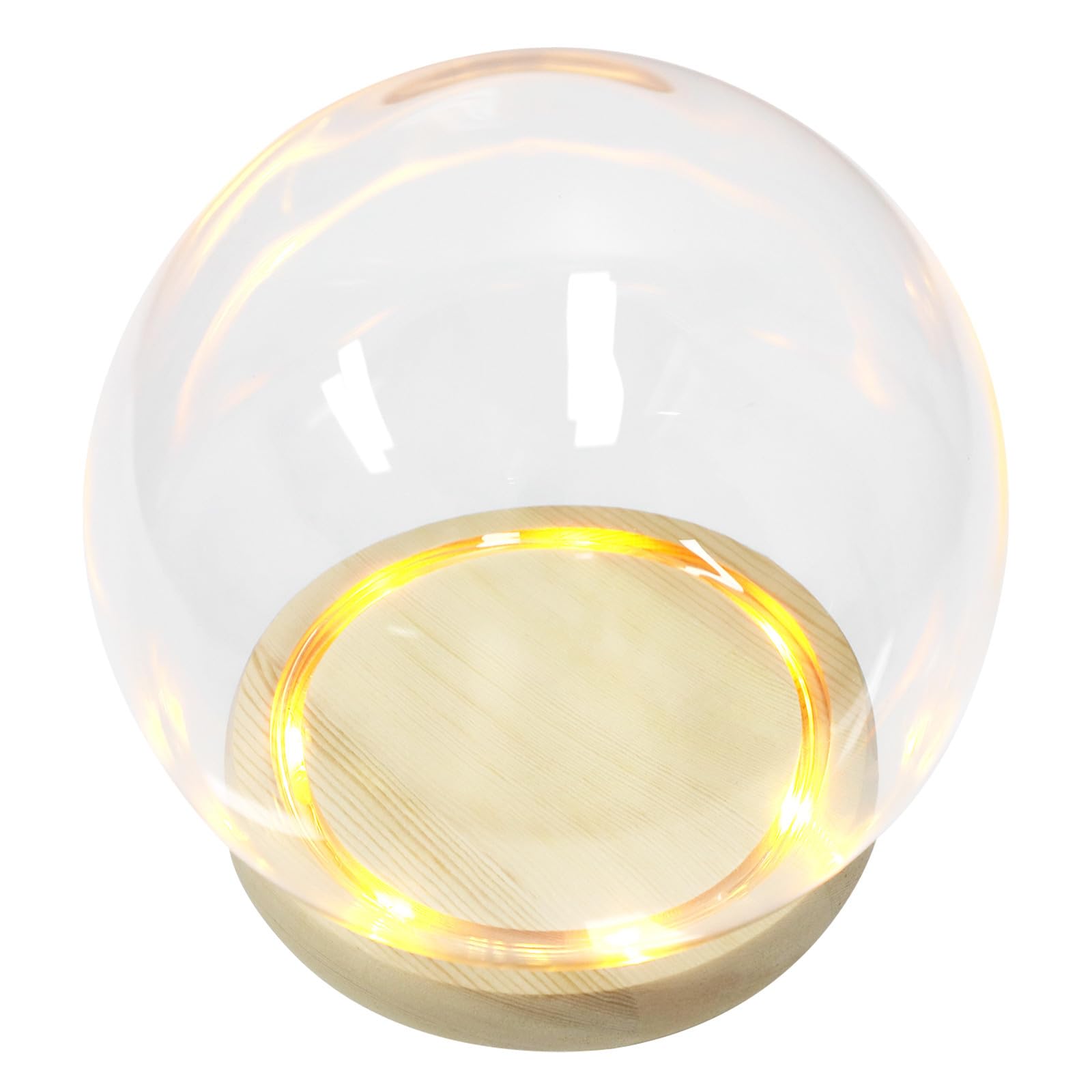 Dôme de verre lumineux pour table de fête et soirées chaleureuses