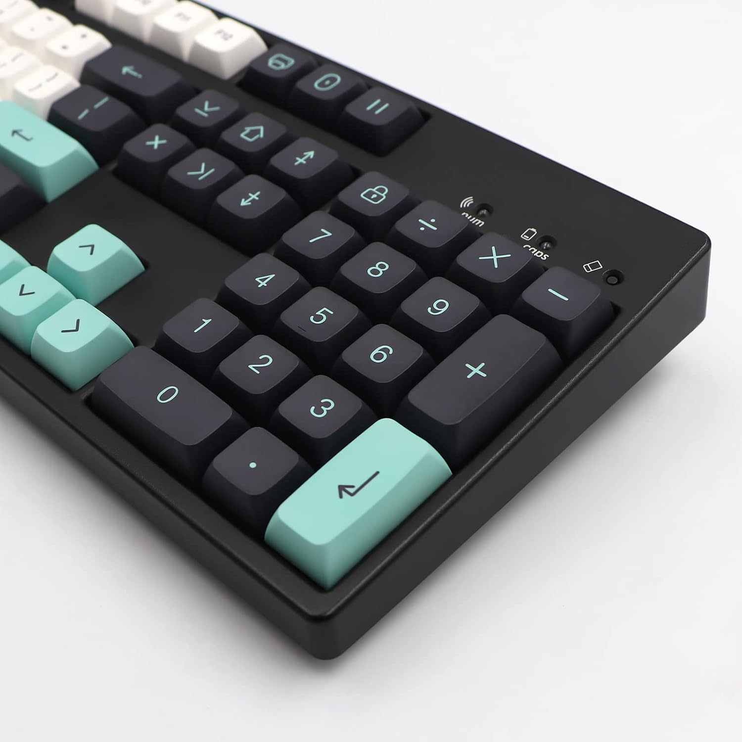 JSJT PBT keycaps-XDA Profile keycap,Tricolor Custom Key Caps 129 Keys Suitable for 61/64/84/87/96/98/104/108 ANSI/ISO Layout Cherry MX Switch Mechanical Keyboards