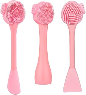 Cepillo de limpieza facial de silicona, 3 dis...