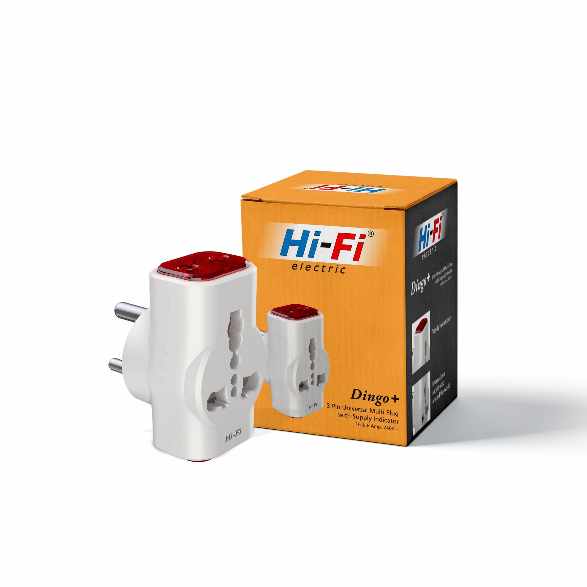 Elleys' Dingo+ 3Pin Universal Multiplug with Supply Indicator 16 & 6Amp 240V (Pack of 1)