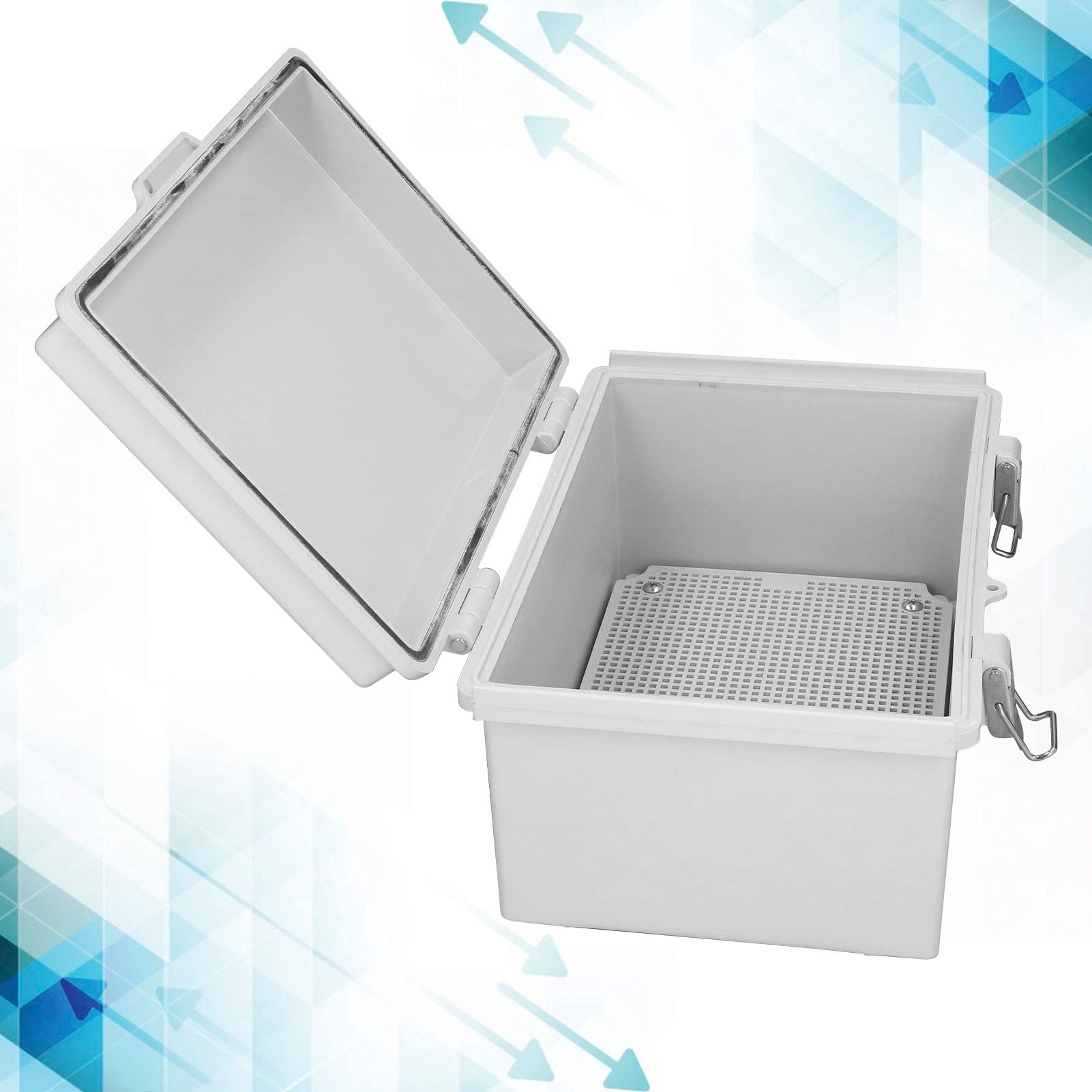 Caja eléctrica de conexiones para exteriores, caja electrónica de bricolaje ABS IP67, caja de carcasa resistente a la intemperie con pestillo de acero inoxidable, soportes de