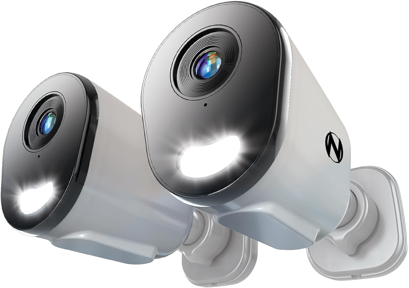 Night Owl Wired IP 4MP Deterrence Camera with 2-Way Audio - 2 Pack - White