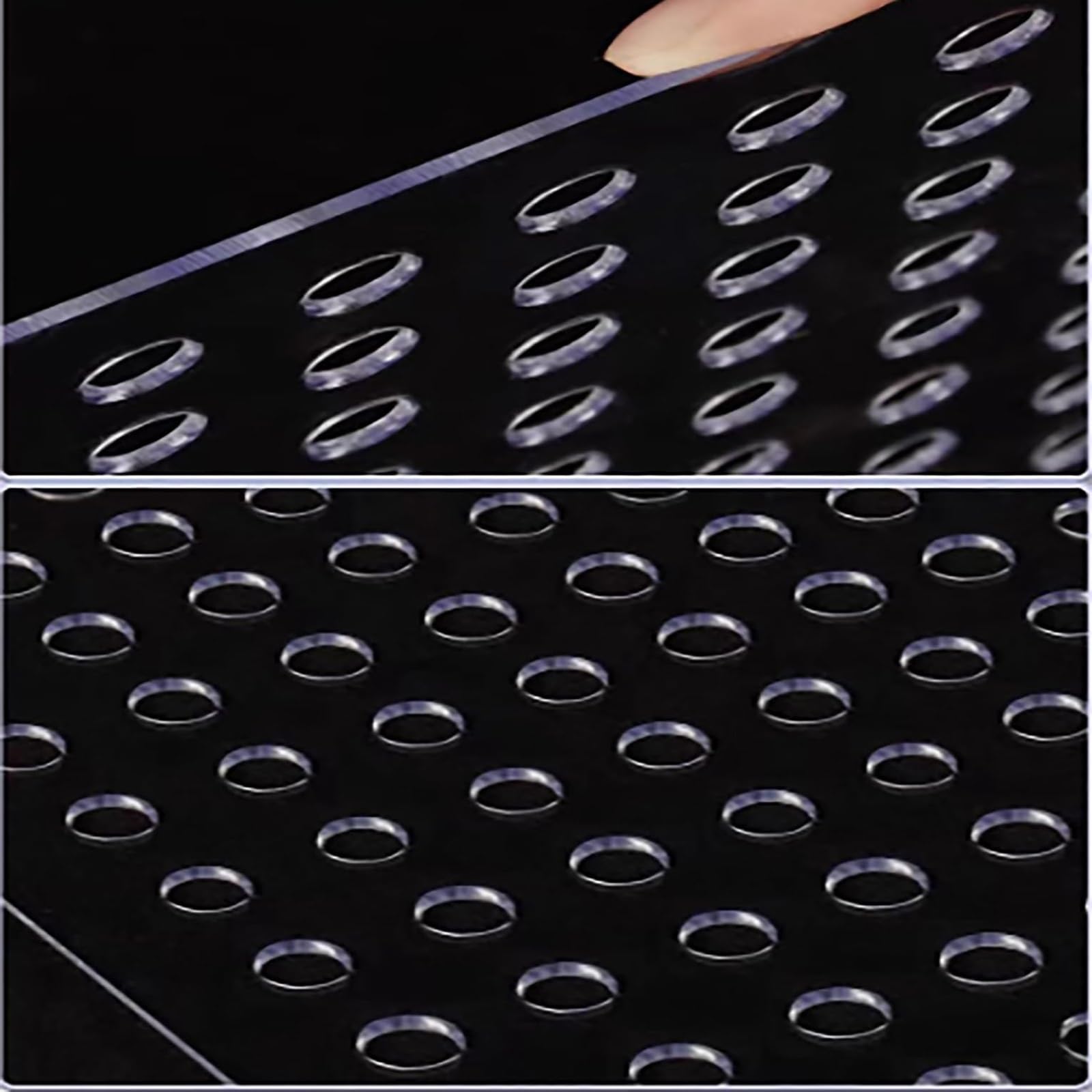 Panneau Perforé En Acrylique Transparent, Plaque De Recouvrement En Plexiglas Pet, DiamèTre Des Trous De 2 Cm, RéSistant Aux Chocs SHAARI(5mm thick,45x45cm)