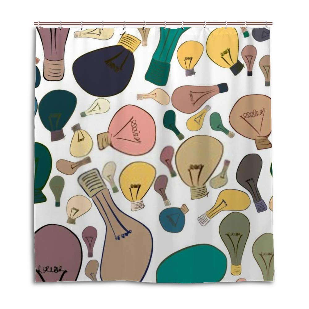 Rideau de douche anti éclaboussures polyester lavable 66x72 cm