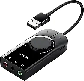 Ugreen Adaptador Placa De Som Usb A Áudio Fone Notebook Pc