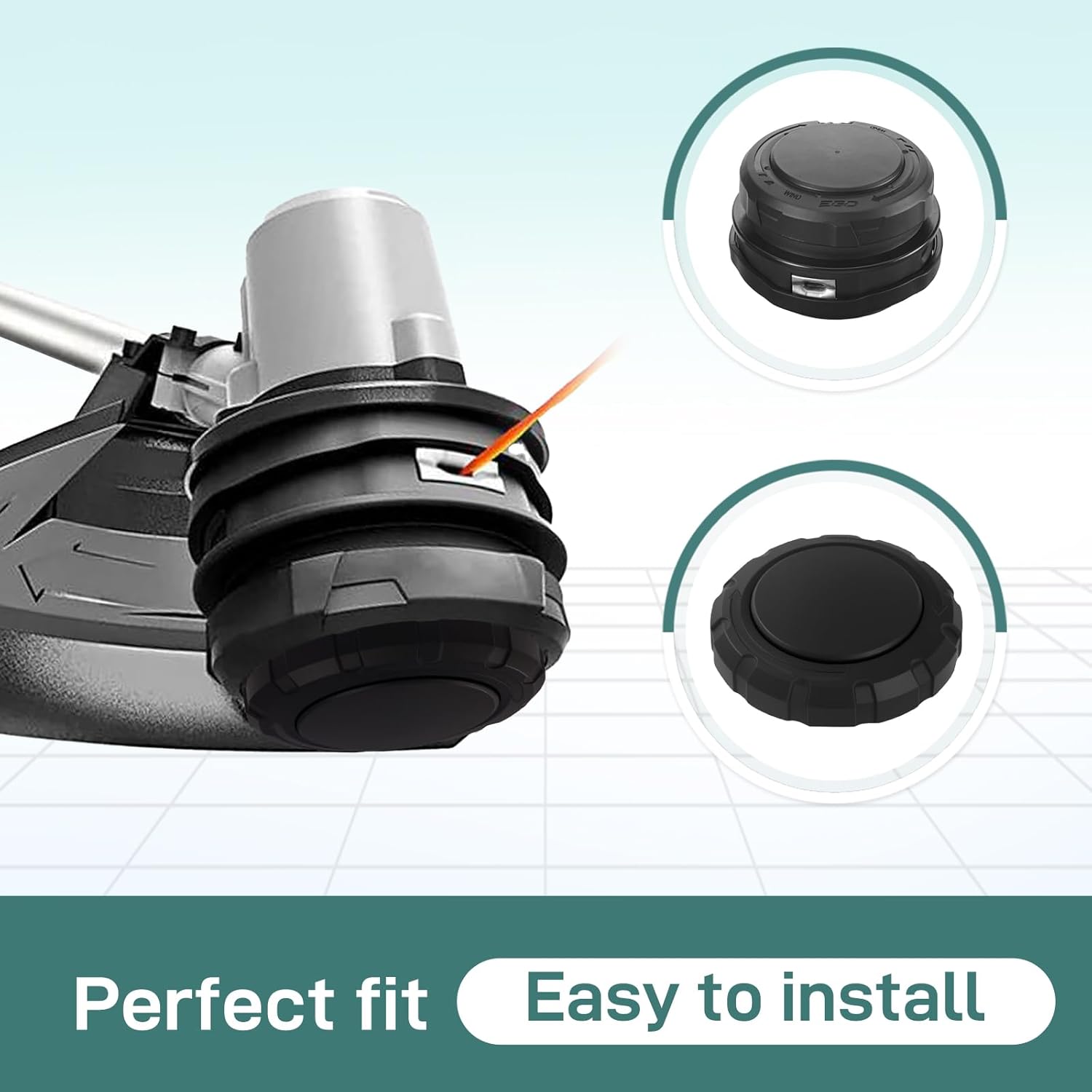 AH1530 Lower Housing Assembly Bump Cap Compatible with EGO AH1530 Trimmer Head (Spins-Clockwise) ST1500SF,ST1500XY,ST1502SA,ST1502XY,ST1504SF, 1PACK