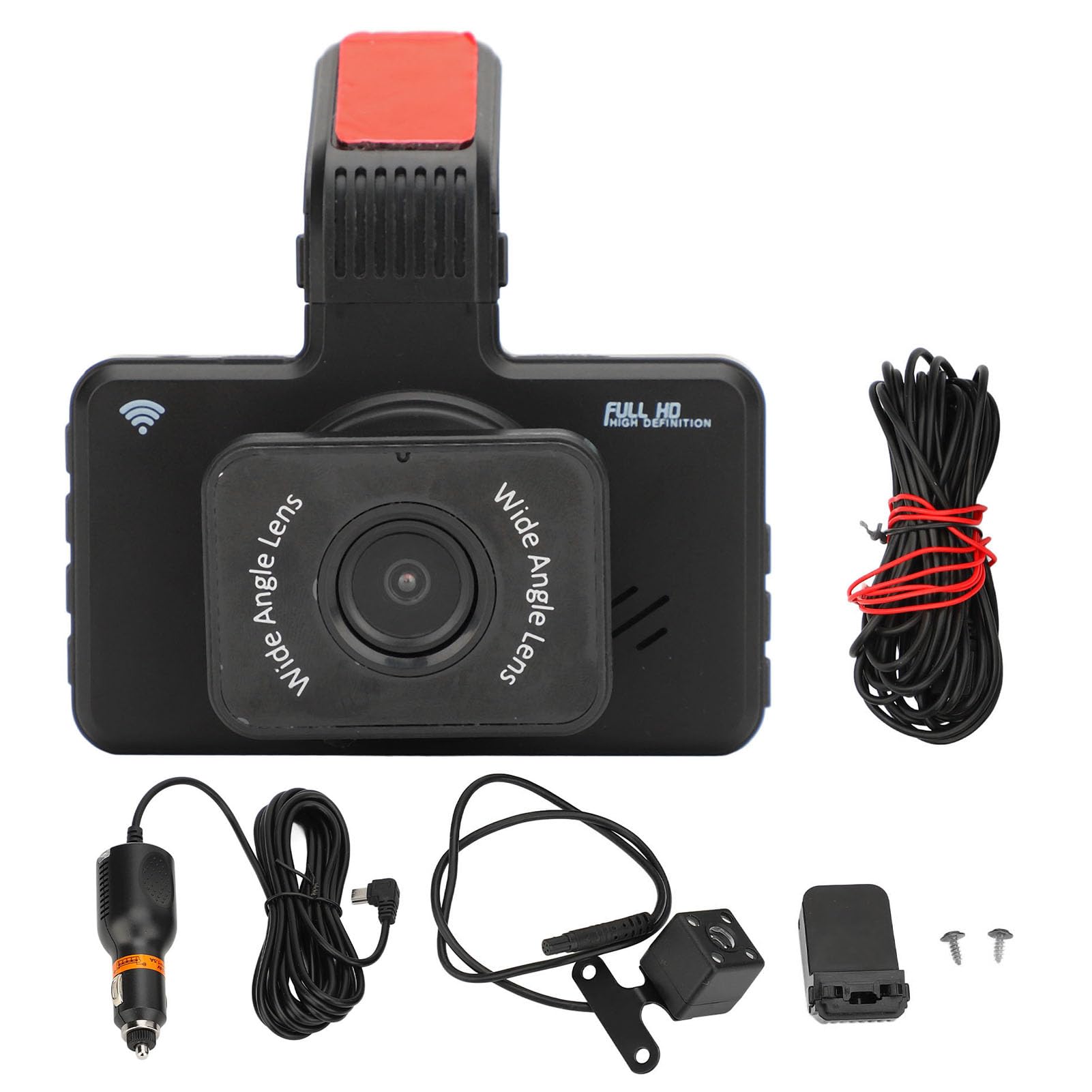 Dash cam anteriore e posteriore, display da 3,0 pollici, WiFi, ADAS, visione notturna