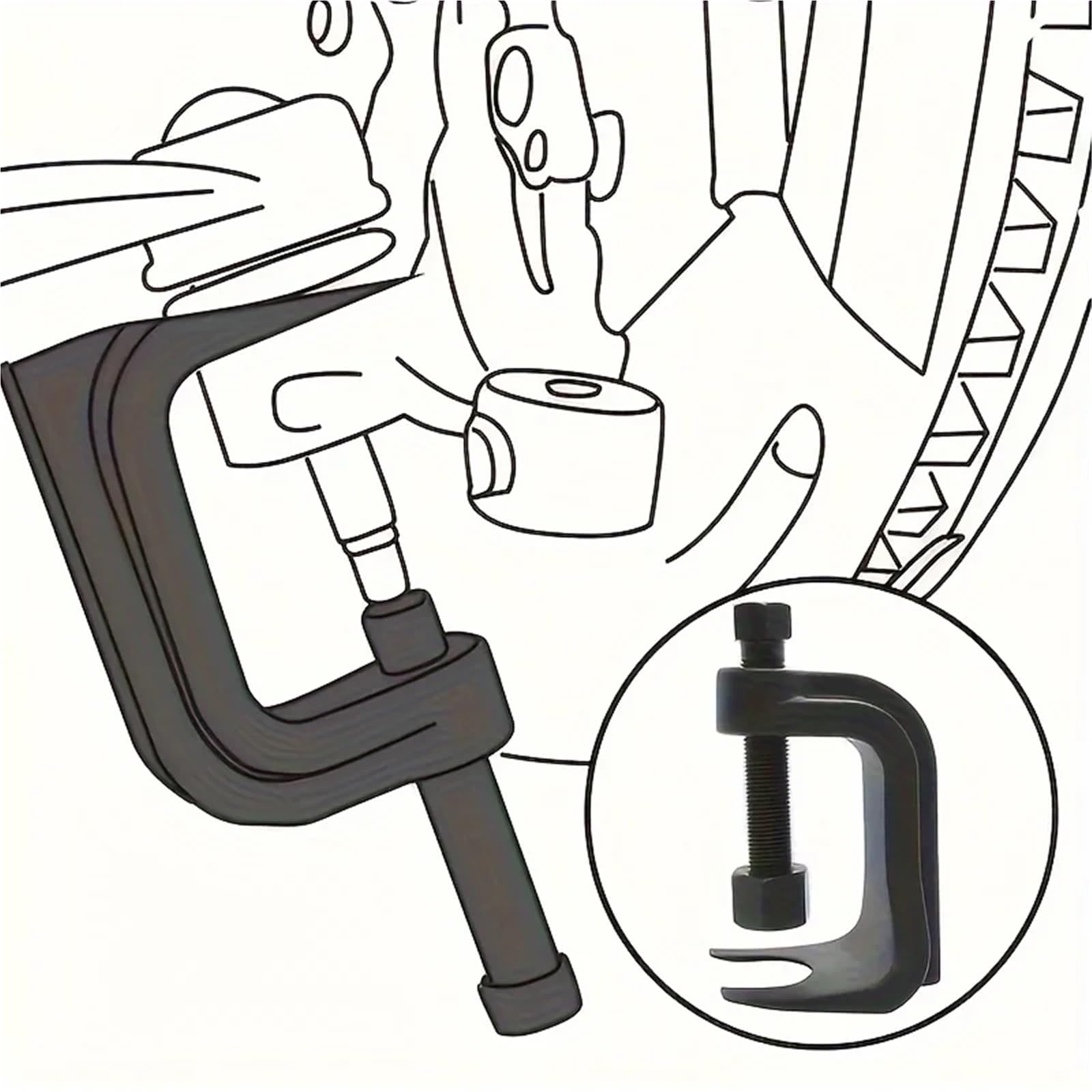 Radlagerwerkzeuge Universal 25112 Kugelgelenkabzieher, Kugelgelenk-Entfernungswerkzeug, Kugelgelenkabzieher, 2-3/8 Zoll, Werkzeugsatz für Autos, LKWs, SUVs Stoßdämpfer Werkzeug