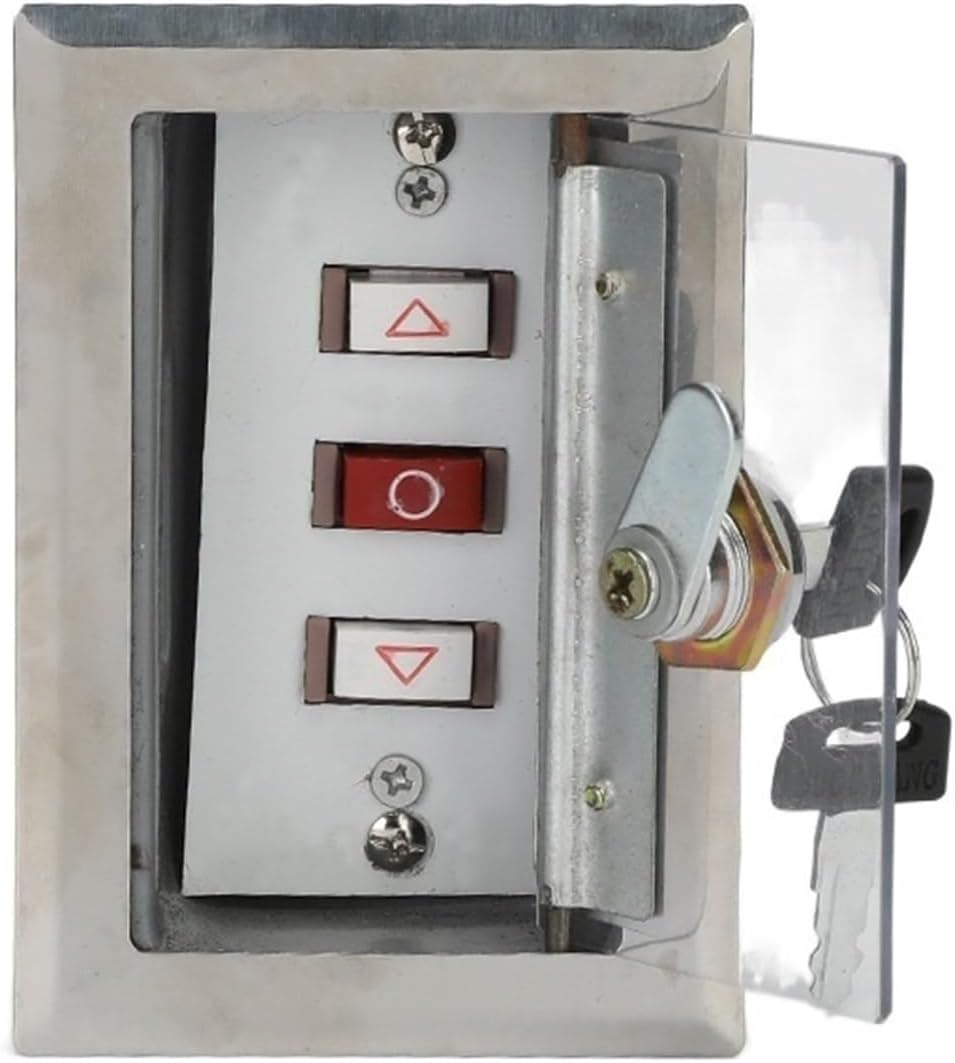 Rolling Door Switch Box Garage Lift Door Rolling gate Switch Box Remote Control Switch Manual Control Button(Fire Button)