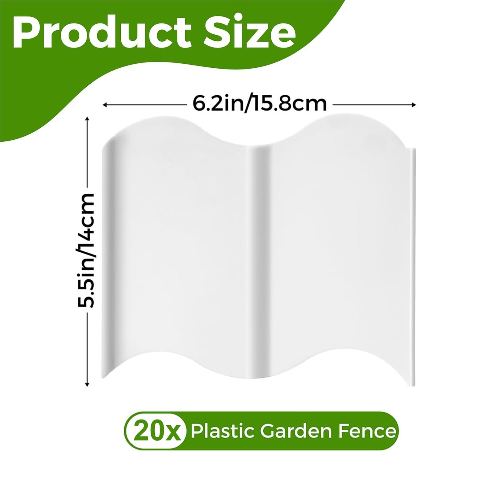 Bordura de Jardín de Plástico 20pcs 15x14cm Fixed Garden Barrier Lawn Plastic Border Landscape Edging Edge Kit(Black)
