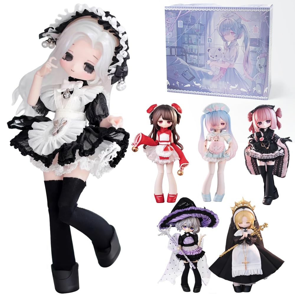 XiDonDon Asymptomatic Series Cute 1/12 BJD Doll Random Design Action Figures Collectible Toys Home Decorations Gifts Dolls (Whole Set)