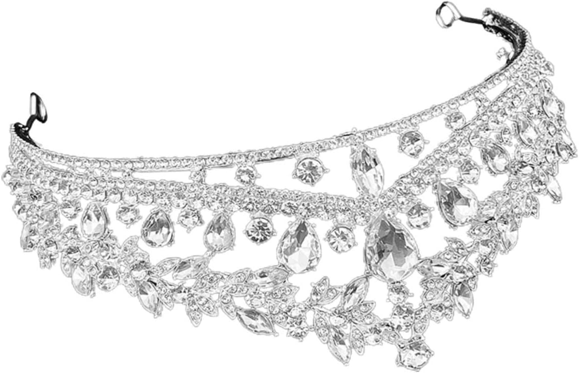 Didiseaon Rhinestone Tiara for Women Elegant Bridal Crown for Weddings Parties and Special Occasions Durable Design for Photo Shoots and Celebrations